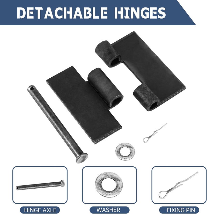 MOZCORN 3 Pcs Weld On Hinges Heavy Duty 4" x 4", Weldable Butt Hinges for Gates Garage Trailer Doors, Thickness 4.5mm, Load Up to 1000lbs - Image 3